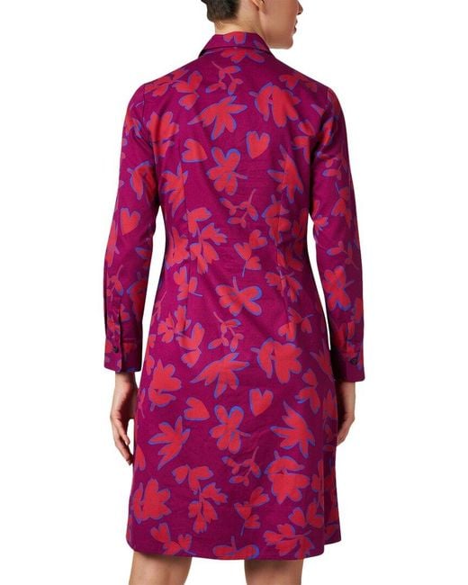 ROSSO35 Purple Floral Shirtdress