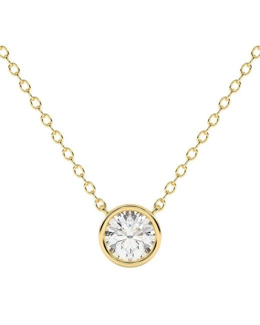 Lab Grown Diamonds Metallic 14K 0.50 Ct. Tw. Lab-Grown Diamond Necklace