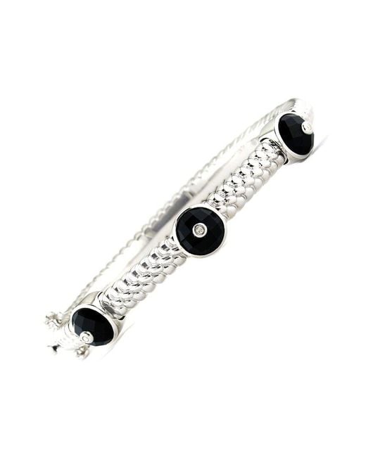 Diamond Select Cuts White 0.03 Ct. Tw. Diamond Agate Bangle