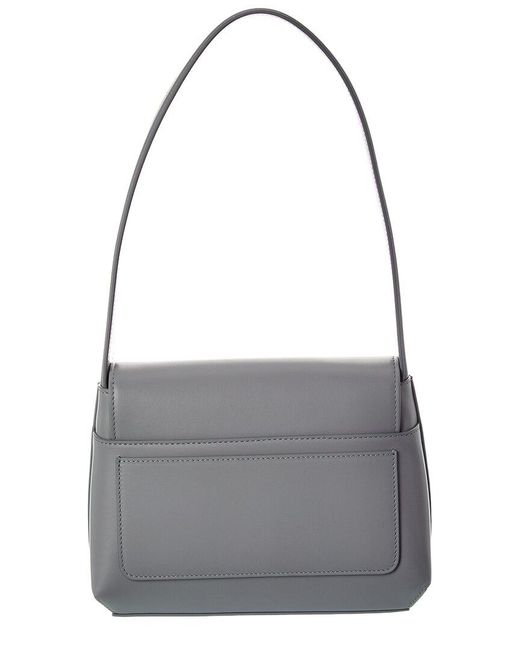 Dolce & Gabbana Gray Dg Logo Leather Shoulder Bag