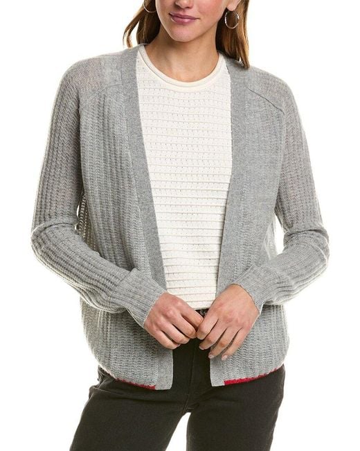 Kier J Kier J Cashmere Cardigan in Grey Lyst UK