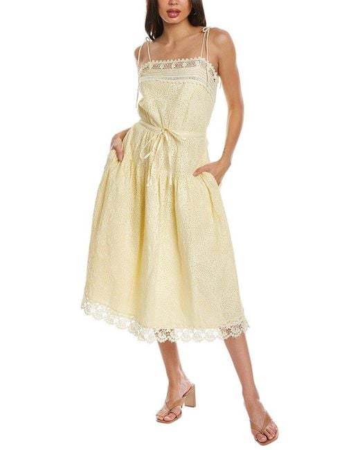 Ulla Johnson Natural Eyelet Maxi Dress