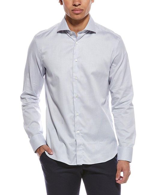 Canali Blue Dress Shirt for men
