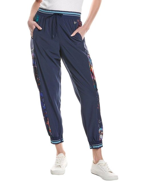 Johnny Was Blue Bee Active Utility Track Pant