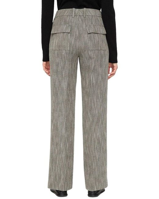 Lafayette 148 New York Gray Sullivan Linen & Wool-Blend Utility Pant