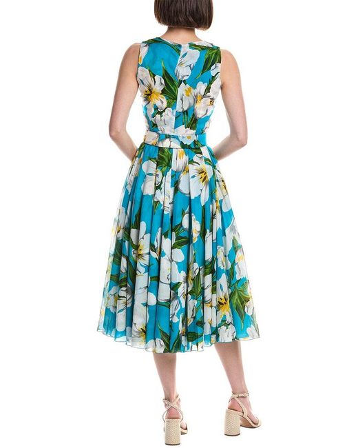 Samantha Sung Blue Aster Midi Dress