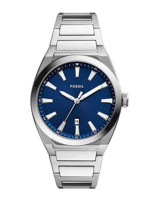 Fossil Metallic Everett 3 Hand Watch for men