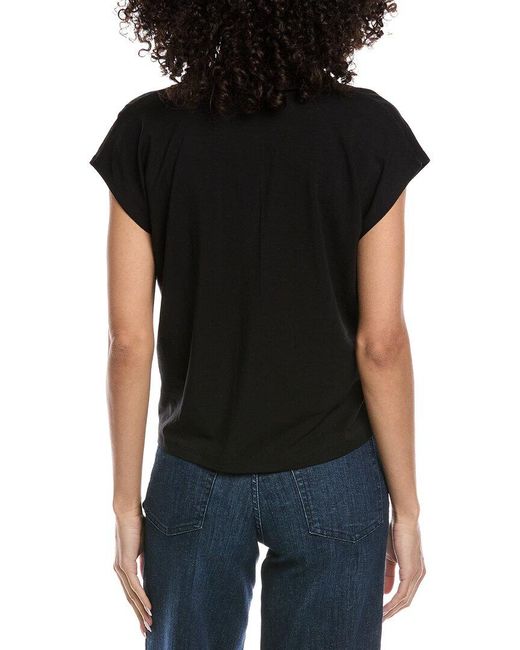 Eileen Fisher Black Petite Square Top