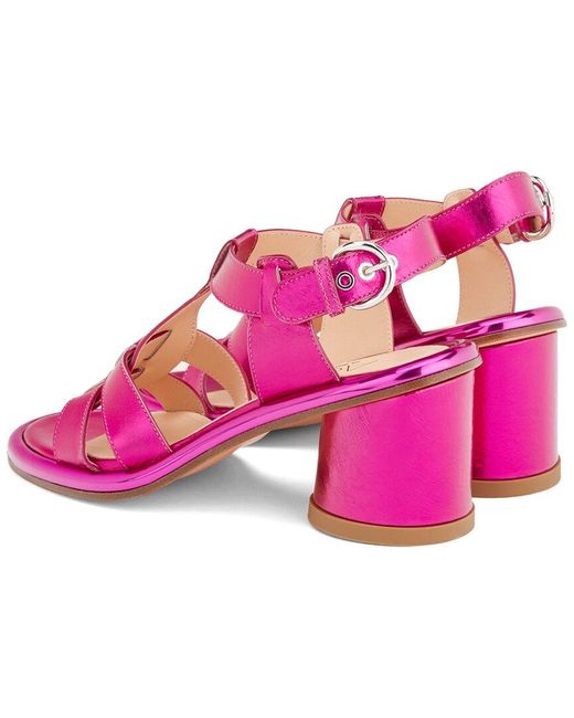 Agl Attilio Giusti Leombruni Pink Alison H Straps Leather Sandal