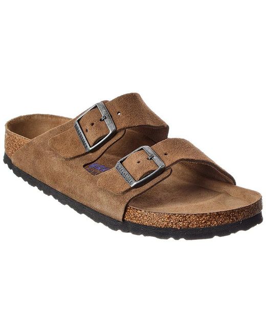 Birkenstock Brown Arizona Bs Narrow Suede Sandal for men
