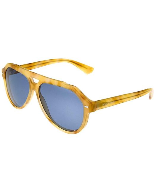 Dolce & Gabbana Blue 60mm Polarized Sunglasses for men