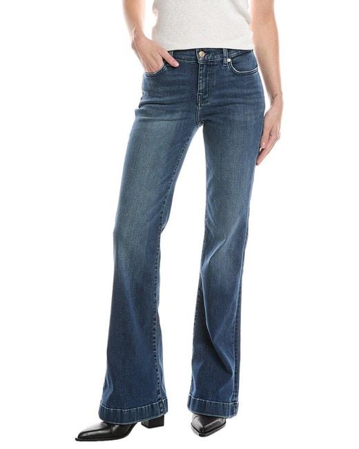 7 For All Mankind Blue Dojo Warrenton Flare Jean