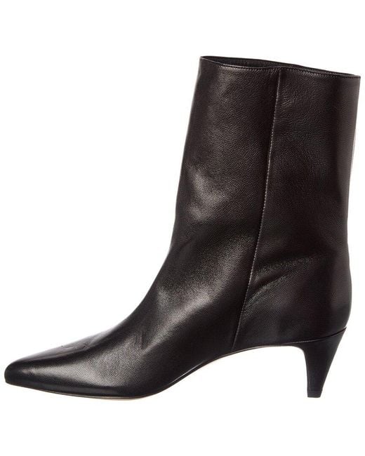 By Far Black Lysander Leather Bootie