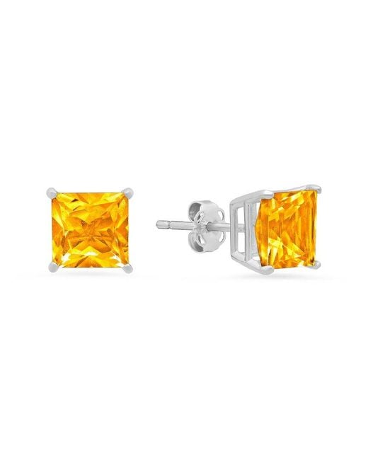 MaxColor Yellow 14k 2.80 Ct. Tw. Citrine Studs