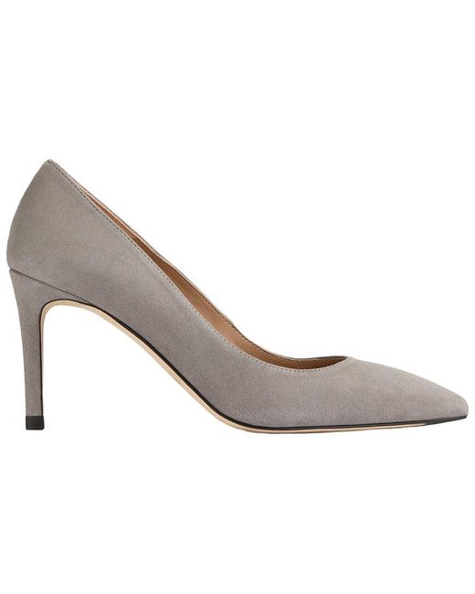 L.K.Bennett White L.K.Bennett Floret Suede Pump