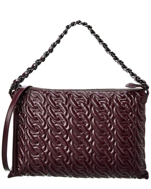 Rebecca Minkoff Purple Chain Quilt Leather Shoulder Bag
