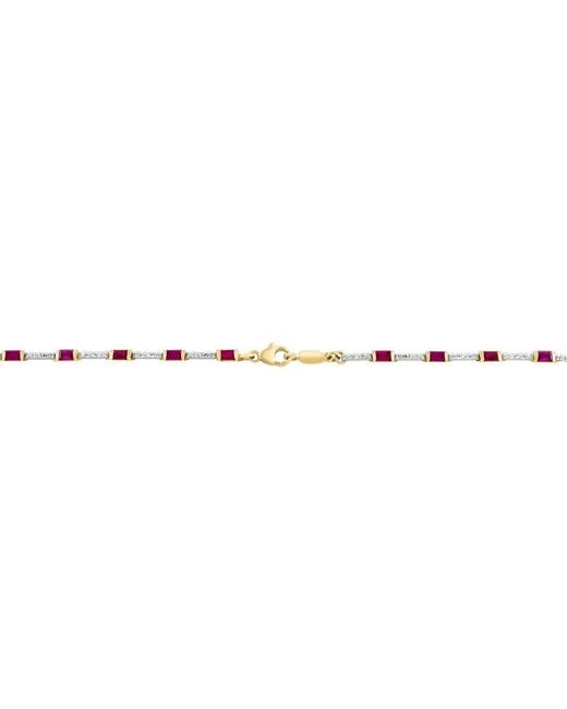 Effy Fine Jewelry Metallic 14K 23.09 Ct. Tw. Lab-Grown Ruby Bracelet