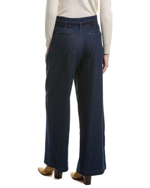 FRAME Blue Frame The Paper Bag Rinse Trouser