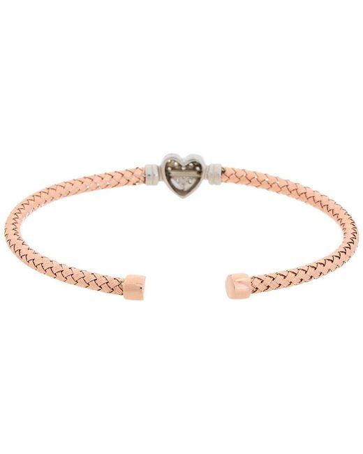 Meshmerise White 18K Vermeil 0.1 Ct. Tw. Diamond Mesh Bangle