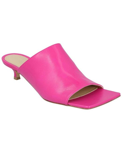 Bottega Veneta Pink Lambskin Leather Stretch Mule, Never Worn (Authentic Pre-Loved)