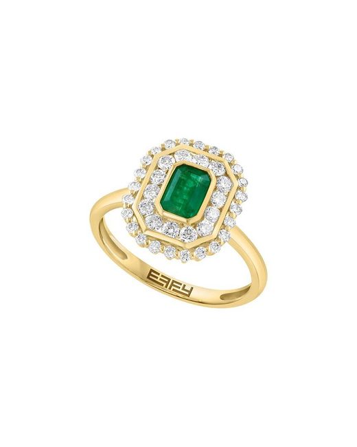 Effy Fine Jewelry Metallic 14K 1.95 Ct. Tw. Diamond & Sapphire Ring