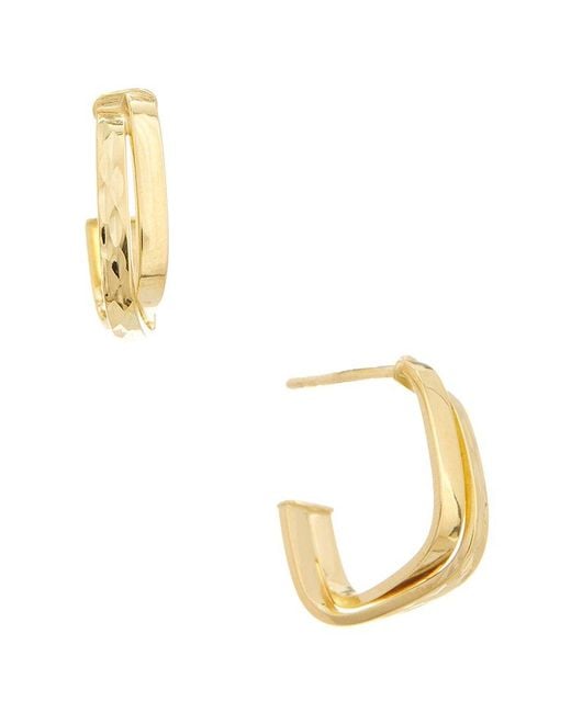 Italian Gold Metallic 14K Earrings