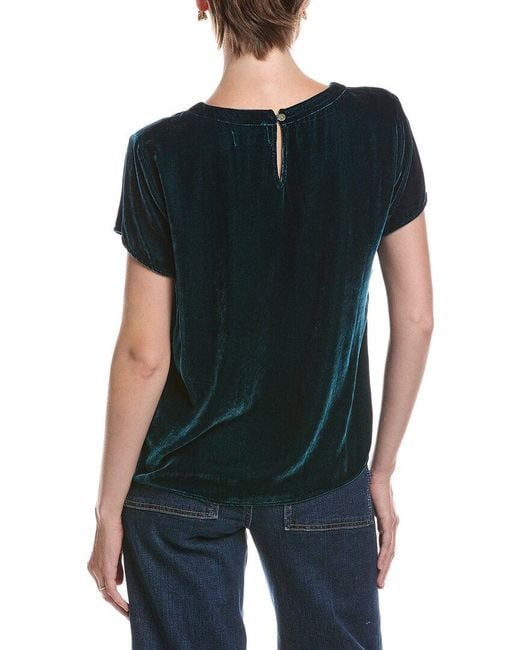 Bella Dahl Black Silk-Blend Crew T-Shirt