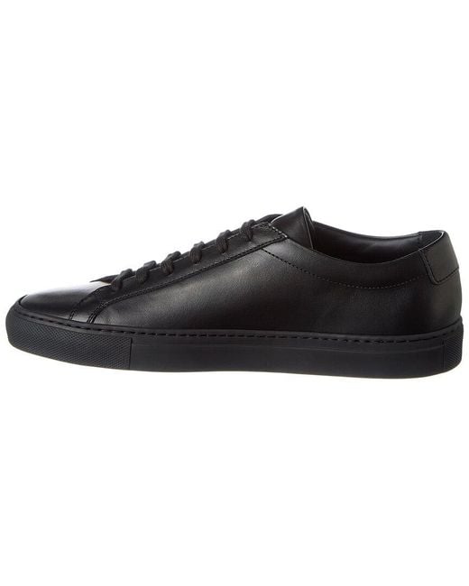 Common Projects Black Original Achilles Leather Sneaker