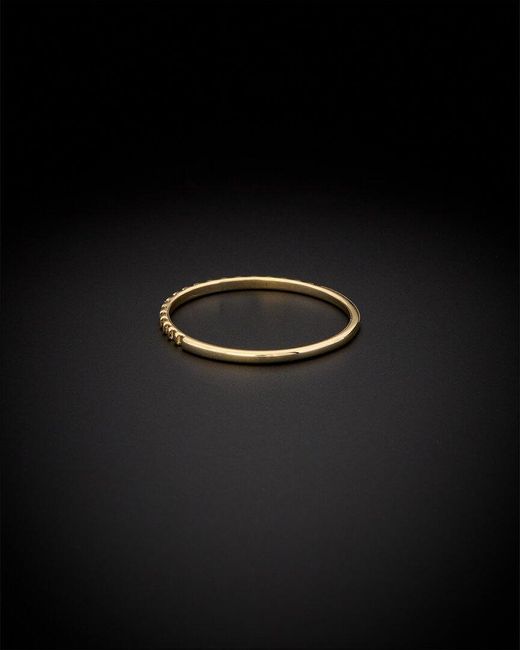 Italian Gold Black 14k Ribbed Band Ring