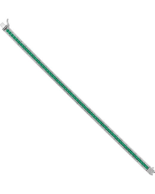 Gregg Ruth Green 18K 5.07 Ct. Tw. Diamond & Emerald Bracelet