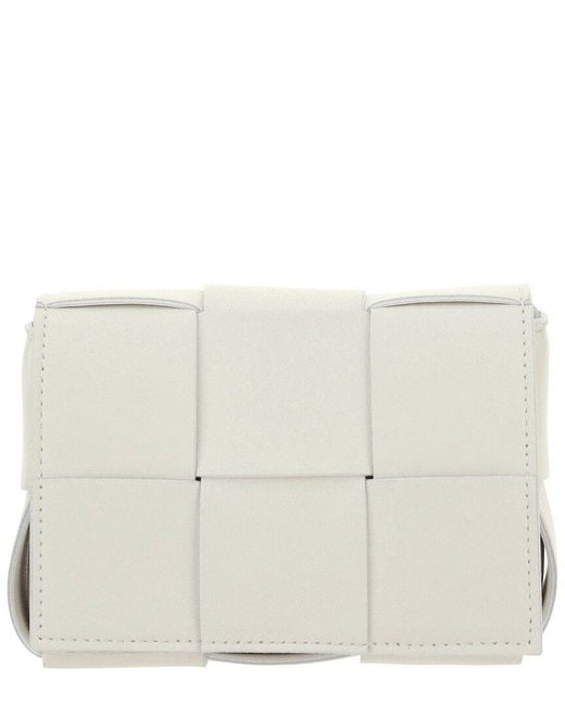 Bottega Veneta Natural Cassette Mini Leather Shoulder Bag