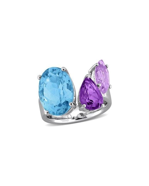 Rina Limor Blue 10.06 Ct. Tw. Topaz & Amethyst Ring