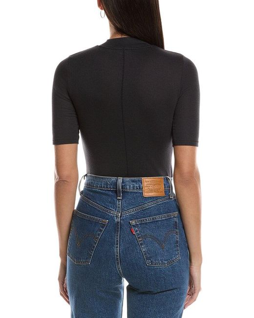 Rag & Bone Black Lea Mock Neck Shirt