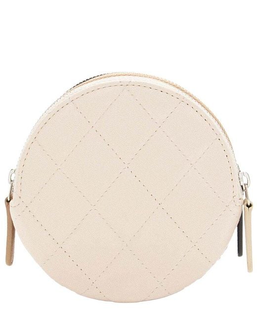 Chanel Black Lambskin Triple Zip Round Clutch With Chain (authentic Pre-loved)