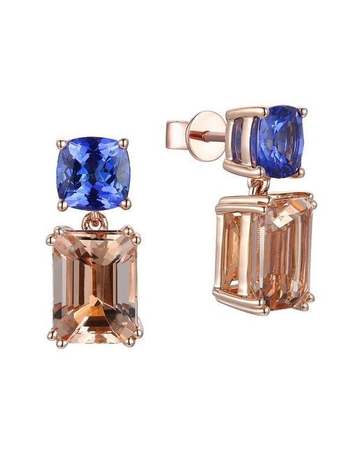 Gregg Ruth Blue 14K 6.32 Ct. Tw. Gemstone Dangle Earring