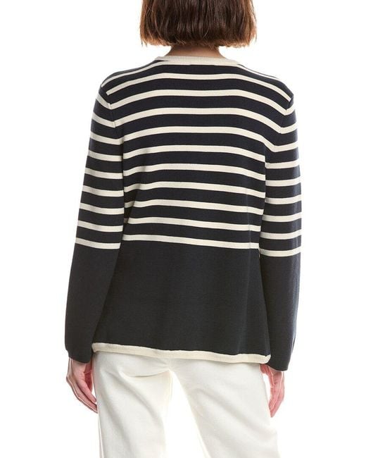 Rag & Bone Black Dee Stripe Long Cardigan