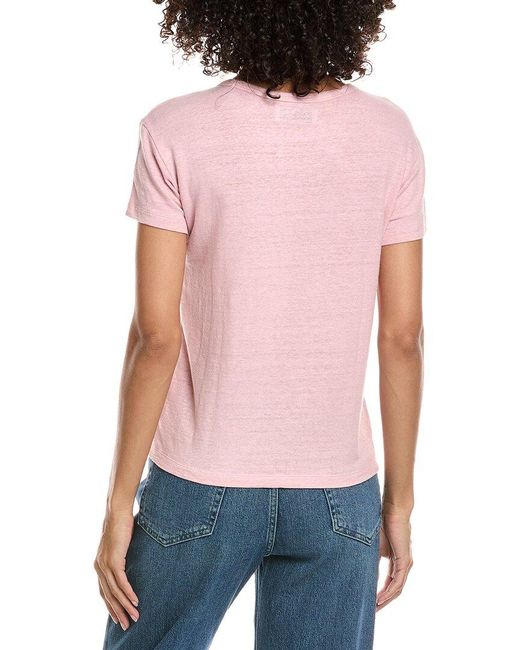 Officine Generale Red Officine Generale Lara Linen-blend T-shirt