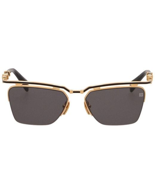 Balmain Brown Bps190 57Mm Sunglasses