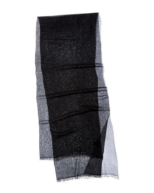 Bruno Magli Black Cashmere-Blend Crinkle Scarf