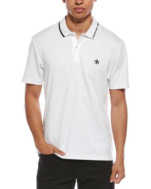 Scotch & Soda White Tipped Polo Shirt for men