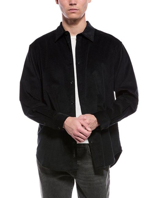 Rag & Bone Black Mateo Corduroy Shirt for men