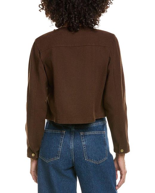 HL Affair Brown Woven Cardigan