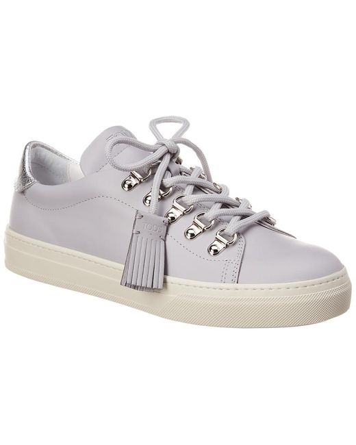 Tod's Gray Sportivo Leather Sneaker