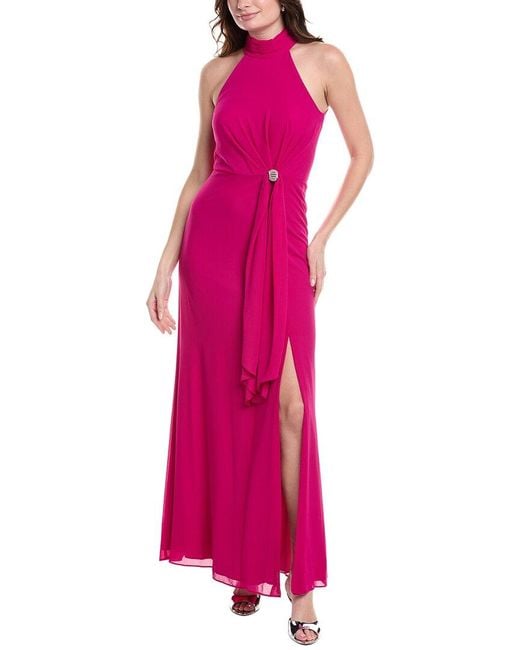 Vince Camuto Pink Mock Neck Gown