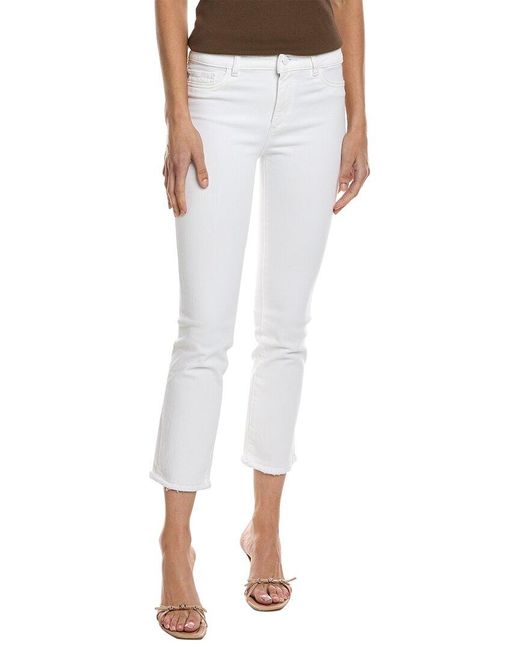 DL1961 White Mara Oakley Ankle Straight Jean
