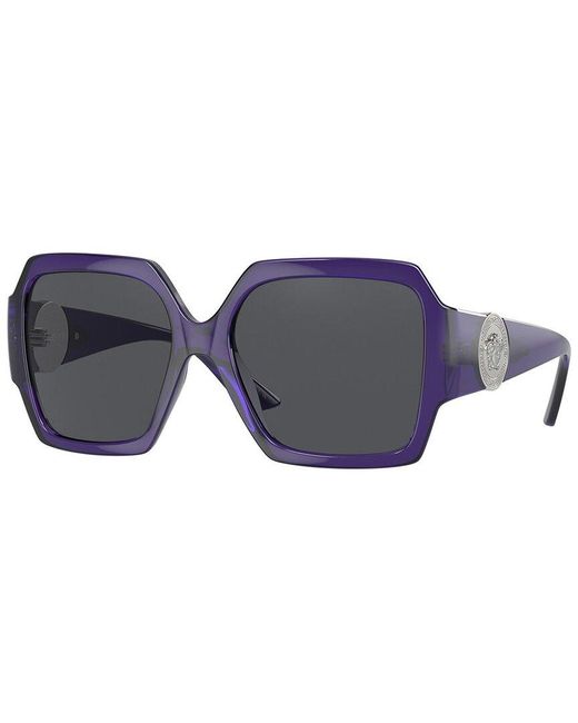 Versace Blue Ve4453 56mm Sunglasses