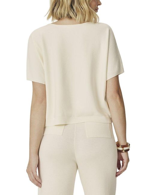 Splendid Natural Christa Short Sleeve Sweater