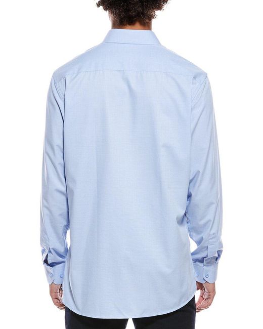 Tahari Blue Modern Fit Dress Shirt for men
