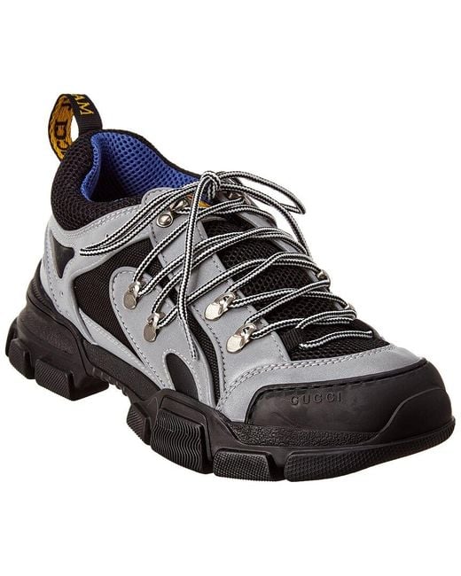 Gucci Black Leather & Mesh Sneaker for men