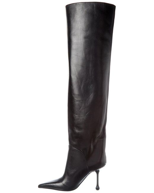 Jimmy Choo Black Cycas Kb 95 Leather Knee-High Boot